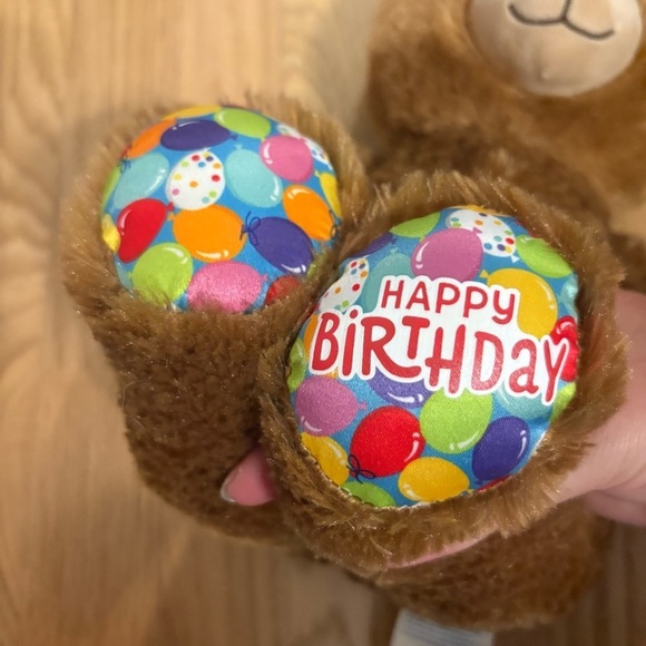 Build A Bear  15" Happy Birthday Bear Plush Stuffed Animal Chestnut Brown - Picture 5 of 5